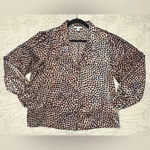 Topshop Animal Smudge Print Balloon Sleeve Satin Top
Blouse Top Size 10 Workwear - Picture 2 of 9